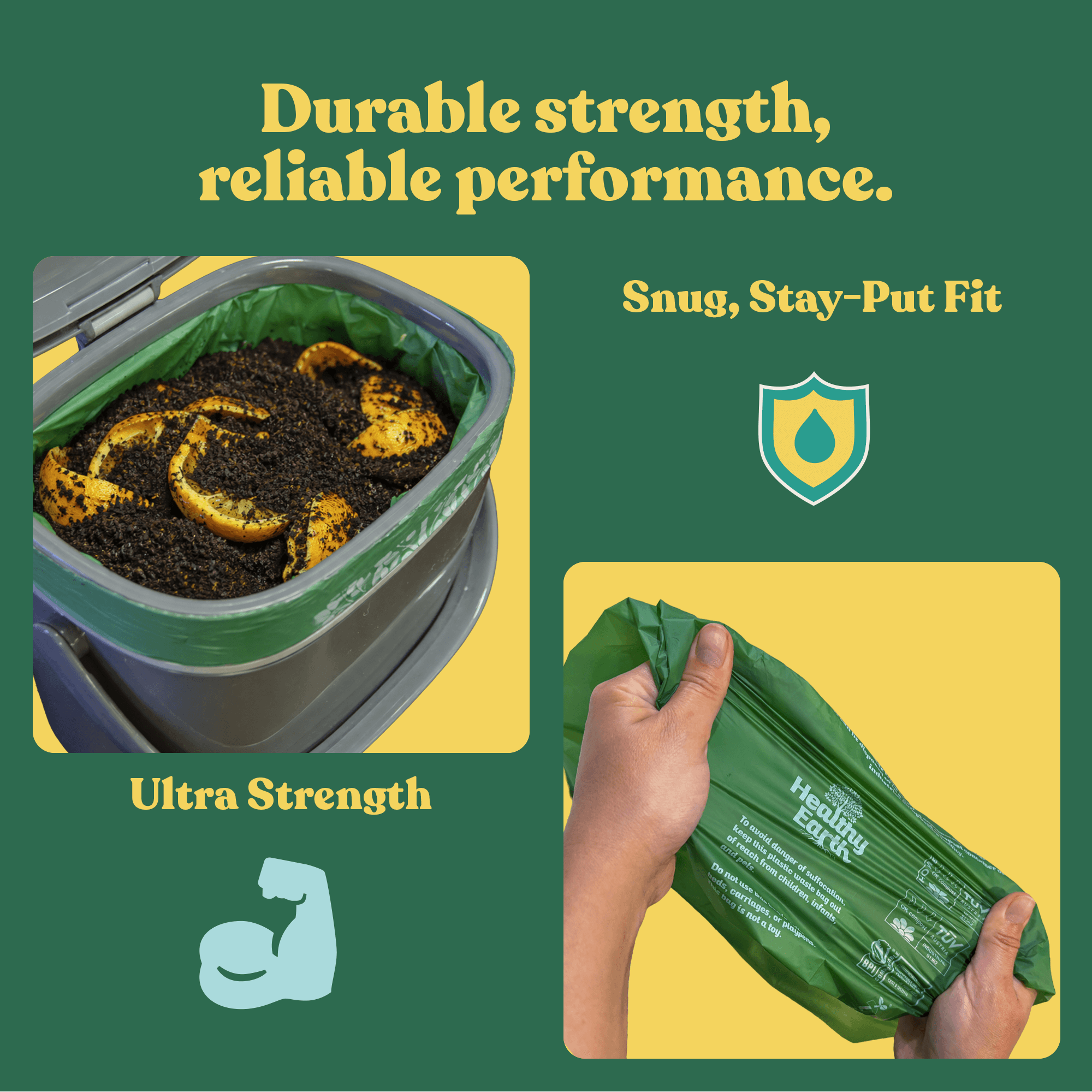 Durable compostable bags